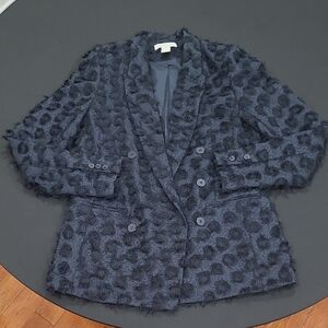 H&M Navy Textured Women's Blazer